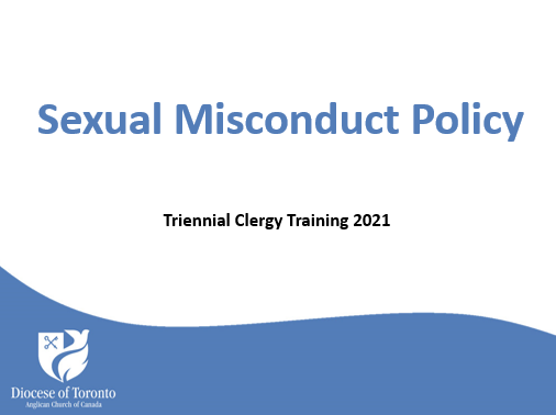 Clergy Sexual Misconduct Policy Training Diocese Of Toronto 2007
